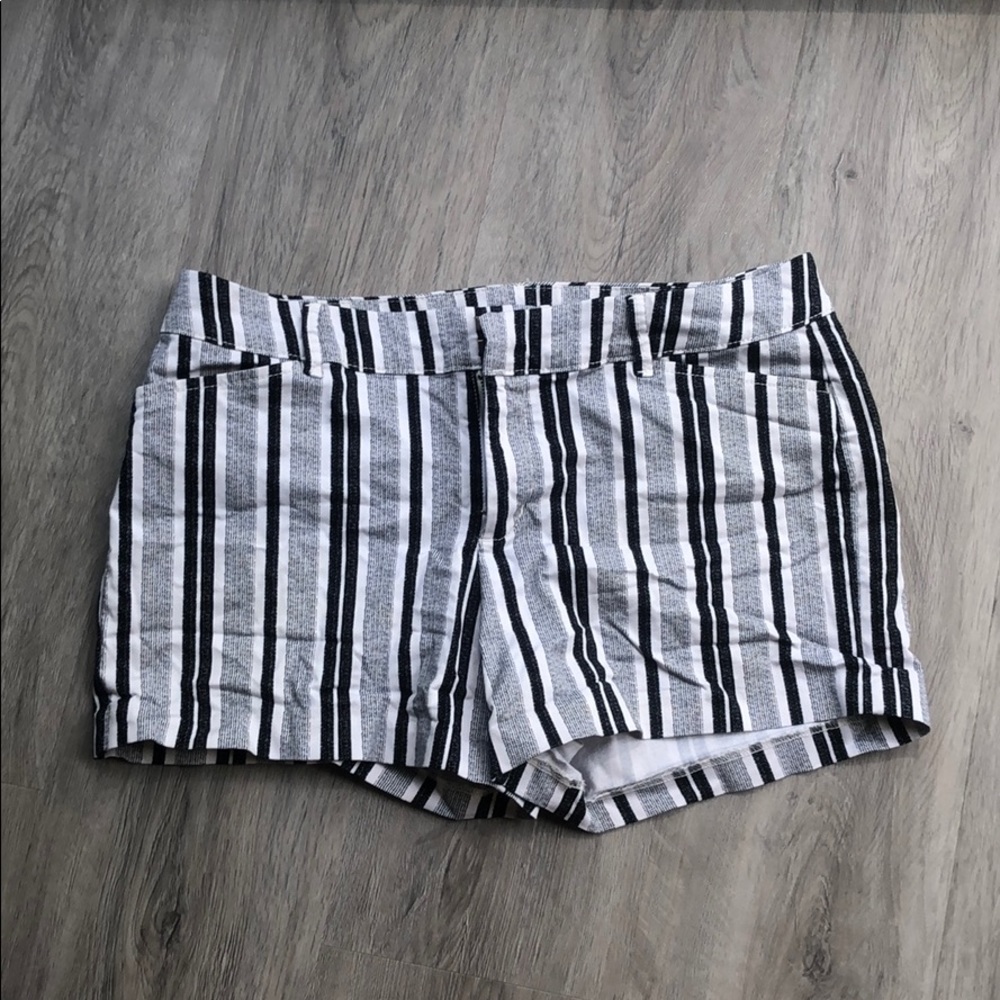 Black and white striped shorts from old navy